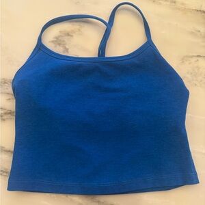 Beyond Yoga Slim Racerback Cropped Tank, Royal Blue - Like New